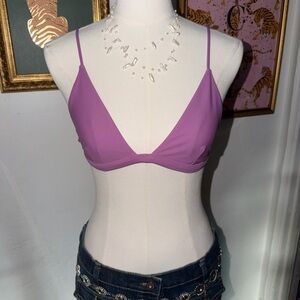 Purple Spaghetti Strap Bikini Top